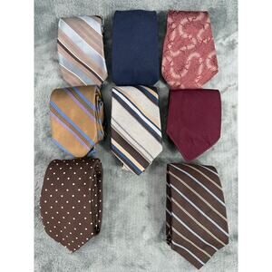 Lilly Daché + John P Evans + Envoy NWT Vintage Tie Lot 8 Designer Labels Ties